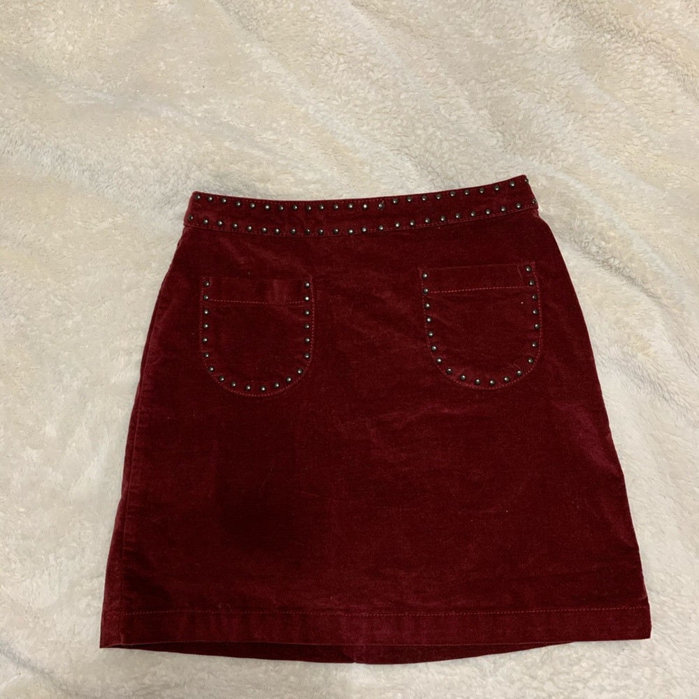 Red Velvety Skirt